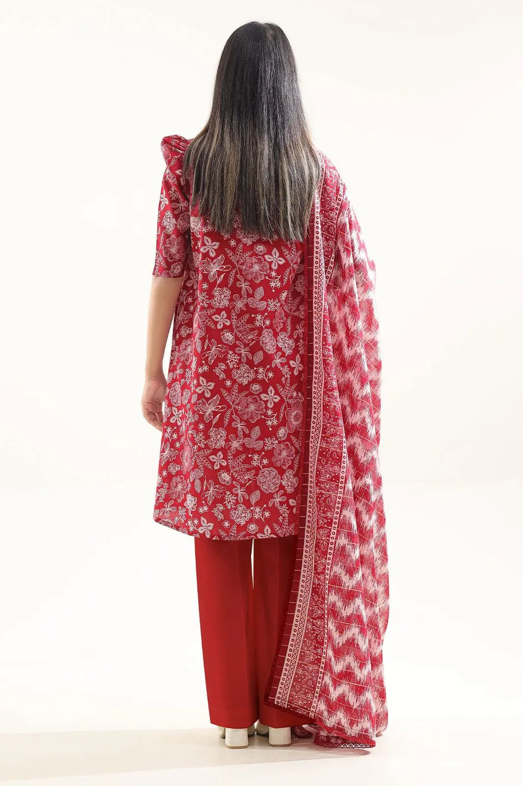 Libada Wears Unstitched Printed Lawn 3 Piece With Zari Dupatta Libada Wears