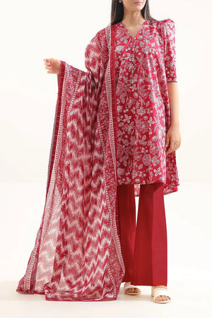 Libada Wears Unstitched Printed Lawn 3 Piece With Zari Dupatta Libada Wears